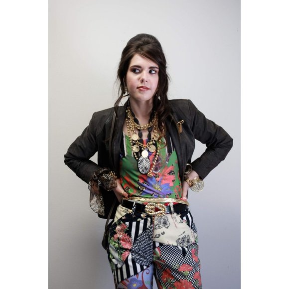 Vintage Moschino Floral Patchwork Pant Trousers Logo Design Pants - Picture 13 of 16